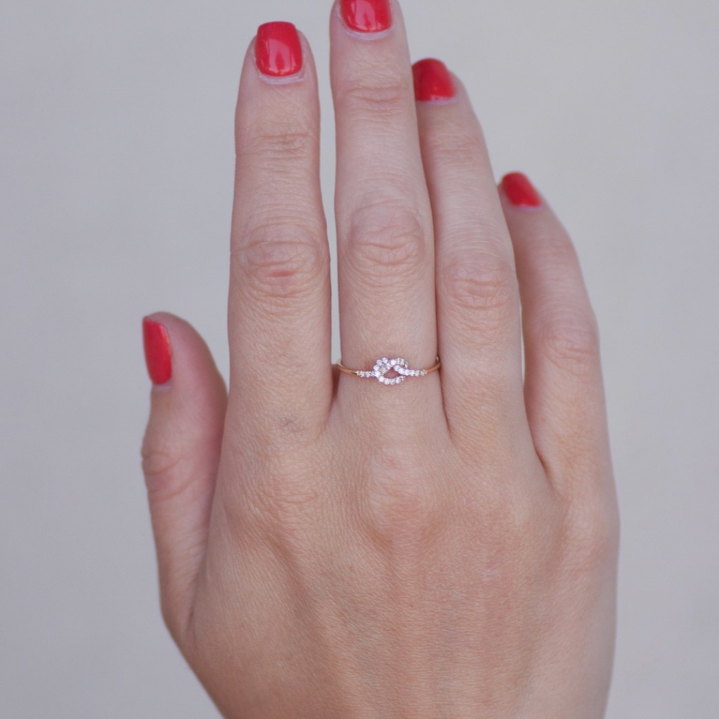 Sydney Evan Diamond Love Knot Ring